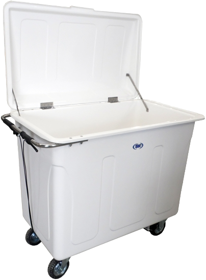 CARRO CONTAINER EM FIBERGLASS COM TAMPA 630 LITROS PNEUS INFLÁVEIS 06" + SISTEMA DE FREIOS MANUAL