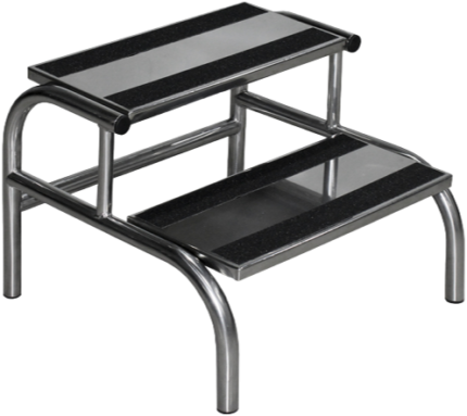 ESCADA 02 DEGRAUS TOTALMENTE EM AÇO INOXIDÁVEL AISI 304 - CAPACIDADE 250KG
