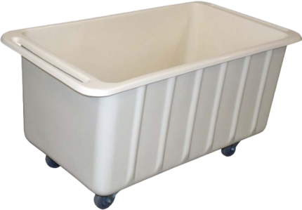 CARRO CONTAINER EM FIBERGLASS SEM TAMPA - 340 LITROS RODÍZIOS 04"