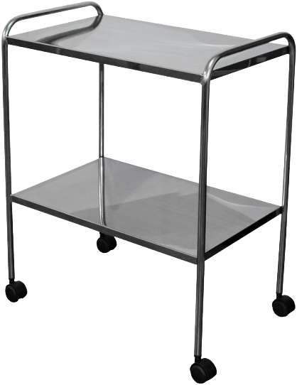 MESA AUXILIAR 50 X 90 CM COM ALÇA PARA TRANSPORTE TOTALMENTE AÇO INOXIDÁVEL
